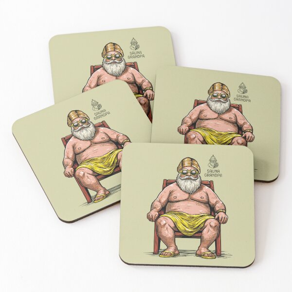 Item preview, Sauna Grandpa - Grandpa seeking solace in the sauna designed and sold by WABISABIMOMENTS.