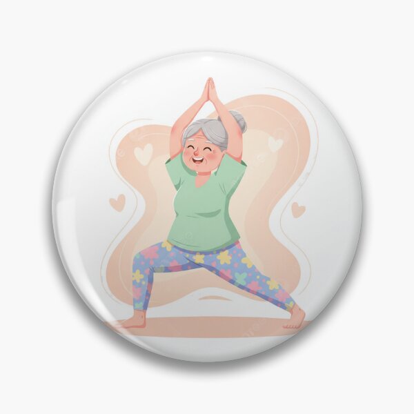 Item preview, Babcia joga- yoga grandma designed and sold by LaurannaDesign.