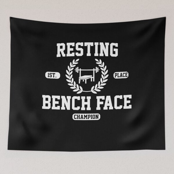Item preview, Resting Bench Face Gym Champion Graphic designed and sold by elderberry.