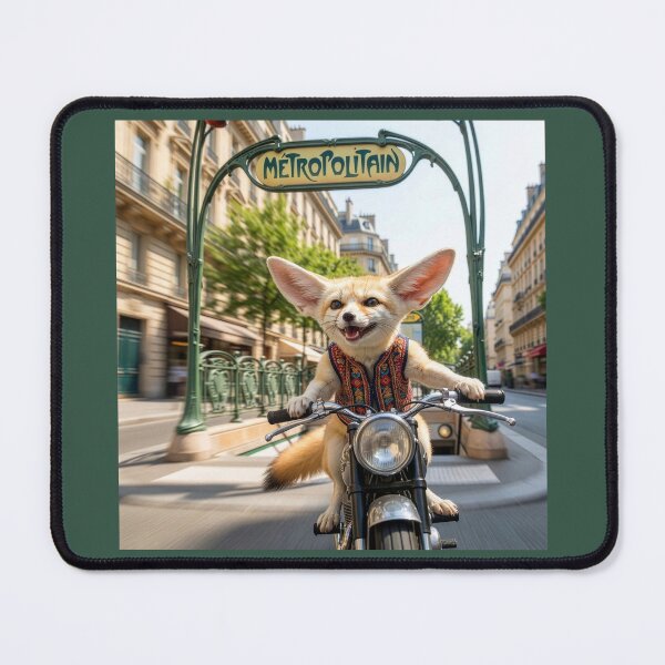 Item preview, Madcap Fennec Fox Motorcycles Out of Paris Metro designed and sold by Tridentulus.