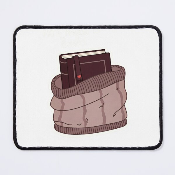 Item preview, All i need is books,Illustration shows a cozy scene with a sweater holding books in a simple design on a plain background designed and sold by SpaceartLilu.
