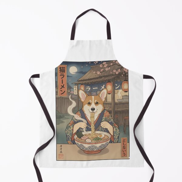 Item preview, Cute Corgi Dog Eating Japanese Ramen Noodles designed and sold by k3rstman1.