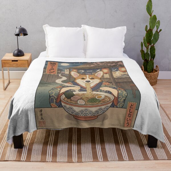 Item preview, Cute Corgi Dog Eating Japanese Ramen Noodles designed and sold by k3rstman1.