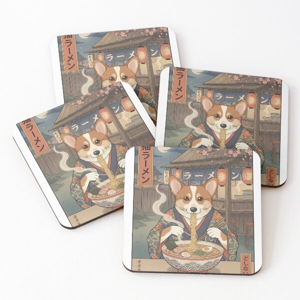 Item preview, Cute Corgi Dog Enjoying Japanese Ramen Noodles designed and sold by k3rstman1.