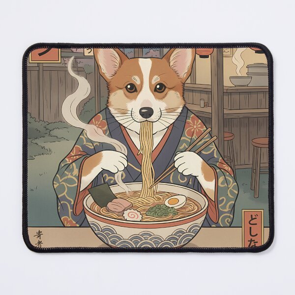 Item preview, Cute Corgi Dog Enjoying Japanese Ramen Noodles designed and sold by k3rstman1.