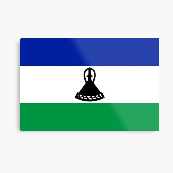 Lesotho Flag- Show your love for Lesotho! Metal Print