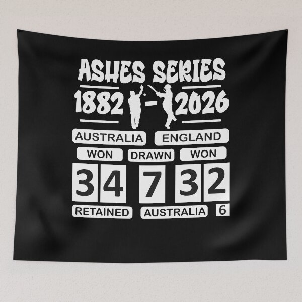 Item preview,  Australia vs England Cricket Rivalry Scoreboard Art designed and sold by MimsTees.