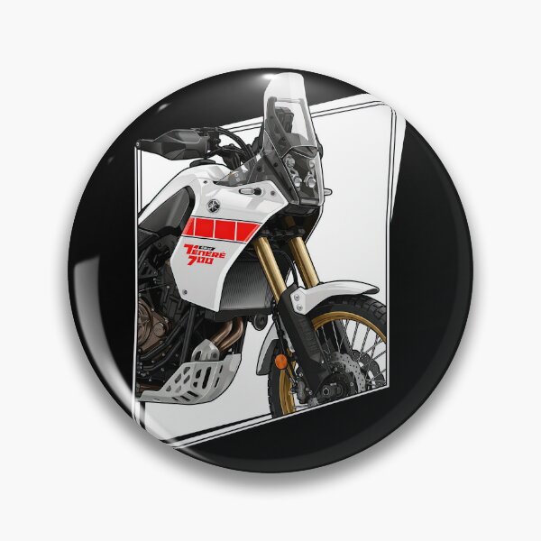 Item preview, Yamaha Ténéré 700 White and Red Close-Up Rally Motorcycle Artwork designed and sold by enzoade.
