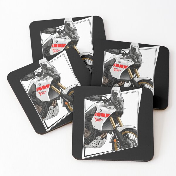 Item preview, Yamaha Ténéré 700 White and Red Close-Up Rally Motorcycle Artwork designed and sold by enzoade.