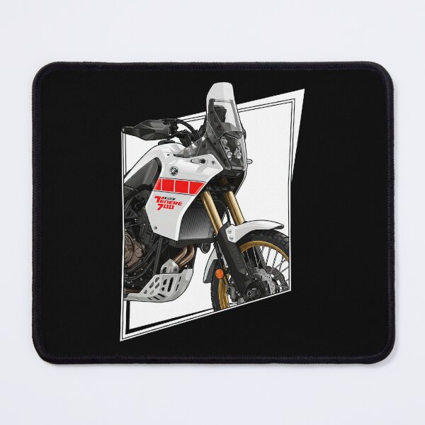 Item preview, Yamaha Ténéré 700 White and Red Close-Up Rally Motorcycle Artwork designed and sold by enzoade.