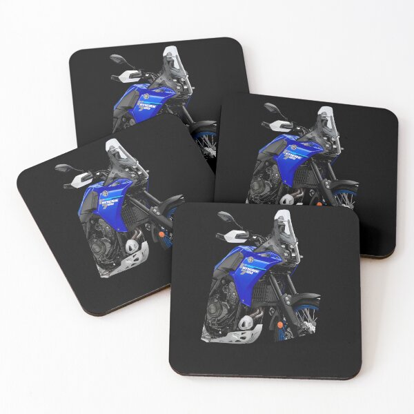 Item preview, Yamaha Ténéré 700 Blue Close-Up Adventure Motorcycle Illustration designed and sold by enzoade.