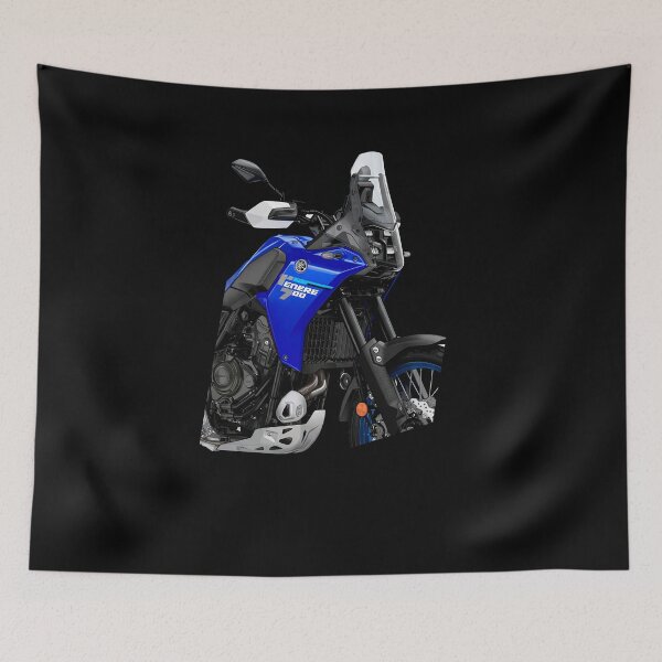 Item preview, Yamaha Ténéré 700 Blue Close-Up Adventure Motorcycle Illustration designed and sold by enzoade.