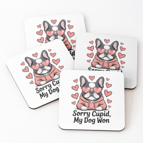 Item preview, French Bulldog Valentine Love Art With Heart Glasses designed and sold by MuniraWearify.