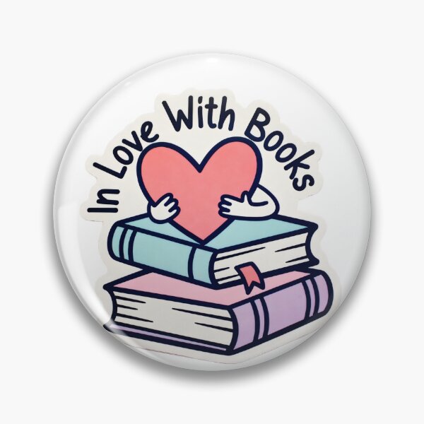Item preview, Inlove with books, Heart and books design showing love for reading on a simple background designed and sold by SpaceartLilu.