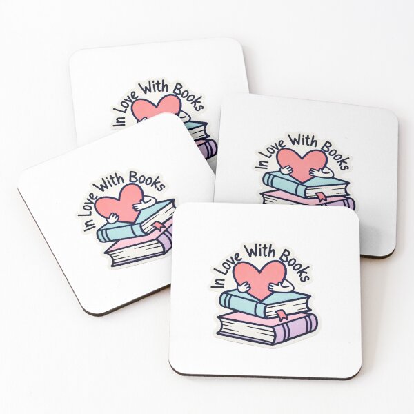 Item preview, Inlove with books, Heart and books design showing love for reading on a simple background designed and sold by SpaceartLilu.