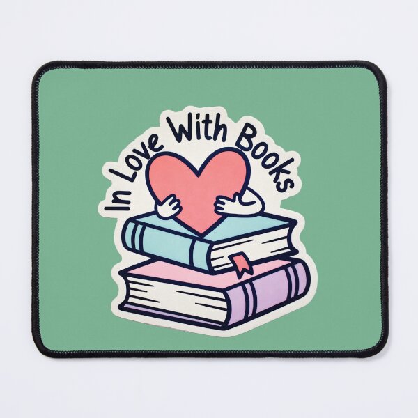 Item preview, Inlove with books, Heart and books design showing love for reading on a simple background designed and sold by SpaceartLilu.