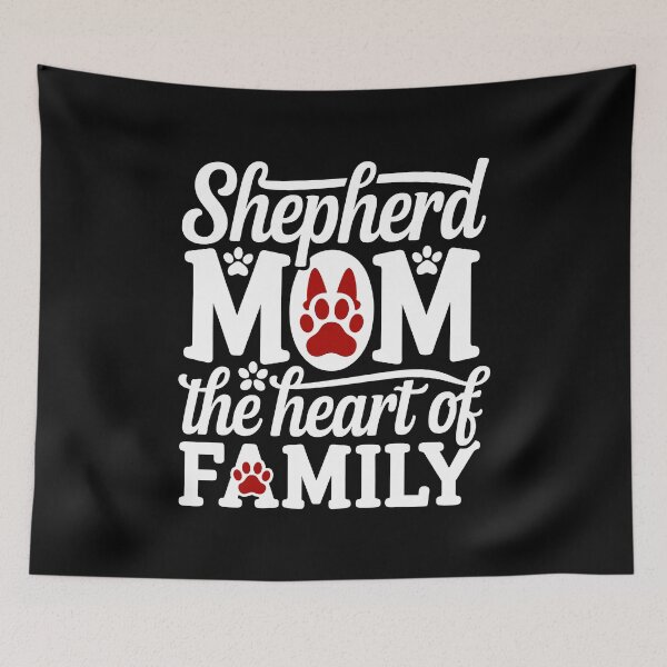 Item preview, German Shepherd Mom Paw Love Family Typography designed and sold by MuniraWearify.