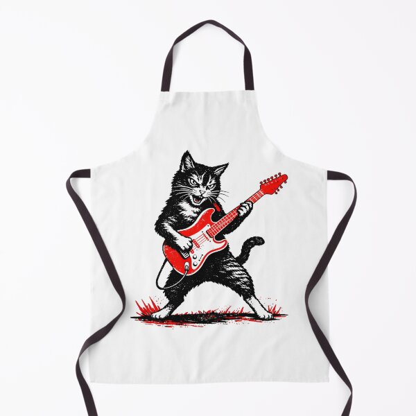 Item preview, Rock Cat Playing Electric Guitar | Funny Rock Music Illustration designed and sold by Senkov.