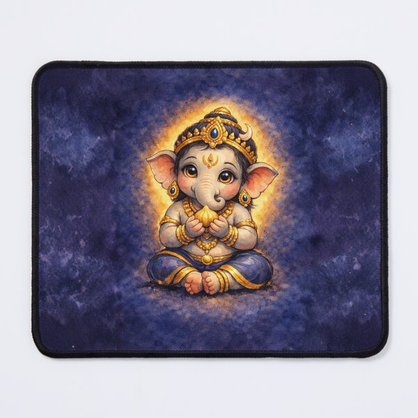 Item preview, Baby Ganesha with Modak Cute Hindu Spiritual Art designed and sold by Sarasvati’s Divine Art.