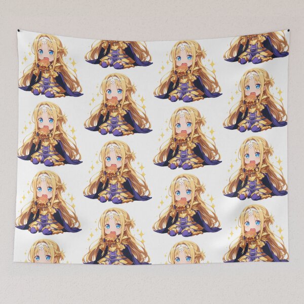 Item preview, Alice Zuberg Sword Art Online Anime Girl Kawaii Chibi Burger Sparkle Bite designed and sold by mildaclairmo.
