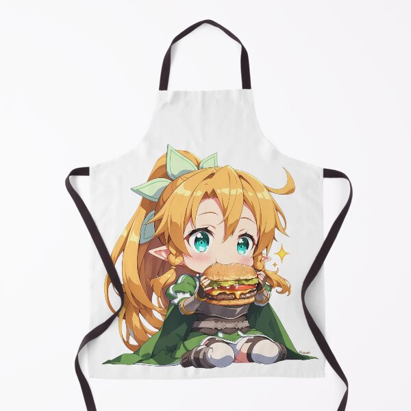 Artikelvorschau, Leafa aus Sword Art Online Anime-Mädchen Kawaii Chibi Burger Niedlicher grüner Moment entworfen und verkauft von mildaclairmo.