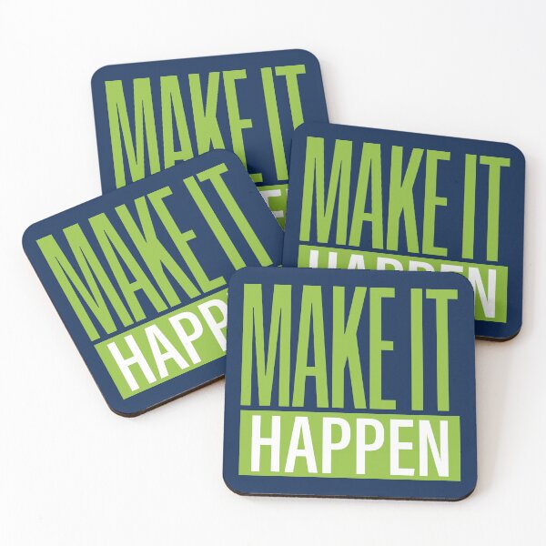 Item preview, MAKE IT HAPPEN – Bold Motivational Typography - Green designed and sold by modo-arte.