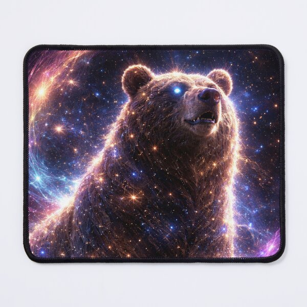 Item preview, Cosmic Bear in Space – Galaxy Spirit Animal Art designed and sold by ImaginingNebulae.