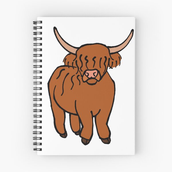 Item preview, Woolly Highland Cow Doodle designed and sold by Bearmoth Arts.