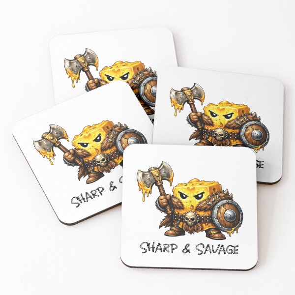 Item preview, Cheese Barbarian Warrior – Savage Funny Food Battle designed and sold by DigiWoosh.