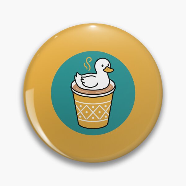 Item preview, Swimming In Karak - Cute Duck Tea Sticker designed and sold by minki-graphics.