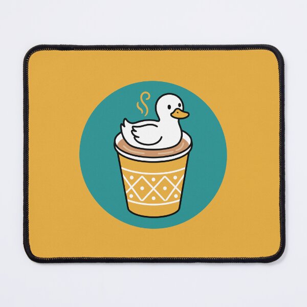 Item preview, Swimming In Karak - Cute Duck Tea Sticker designed and sold by minki-graphics.