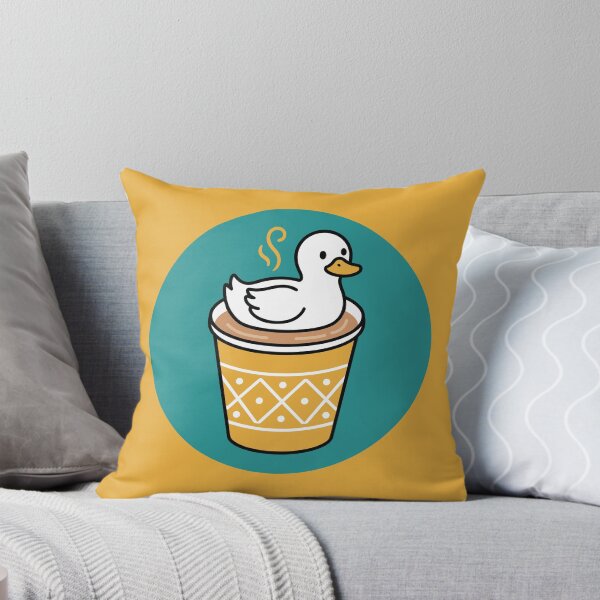 Item preview, Swimming In Karak - Cute Duck Tea Sticker designed and sold by minki-graphics.