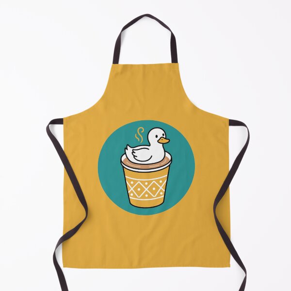Item preview, Swimming In Karak - Cute Duck Tea Sticker designed and sold by minki-graphics.