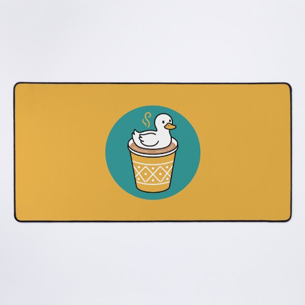 Item preview, Swimming In Karak - Cute Duck Tea Sticker designed and sold by minki-graphics.