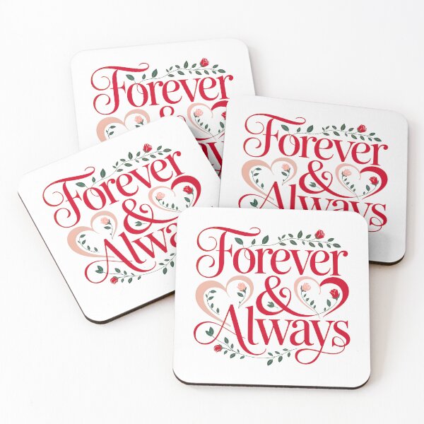 Item preview, Forever & Always – Elegant Romantic Floral Love Typography designed and sold by SoftStyleStudio ⭐⭐⭐.