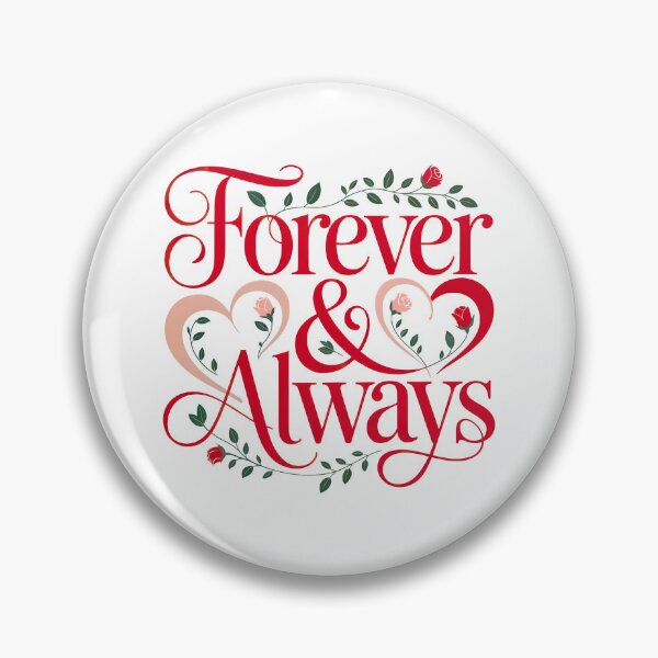 Item preview, Forever & Always – Elegant Romantic Floral Love Typography designed and sold by SoftStyleStudio ⭐⭐⭐.