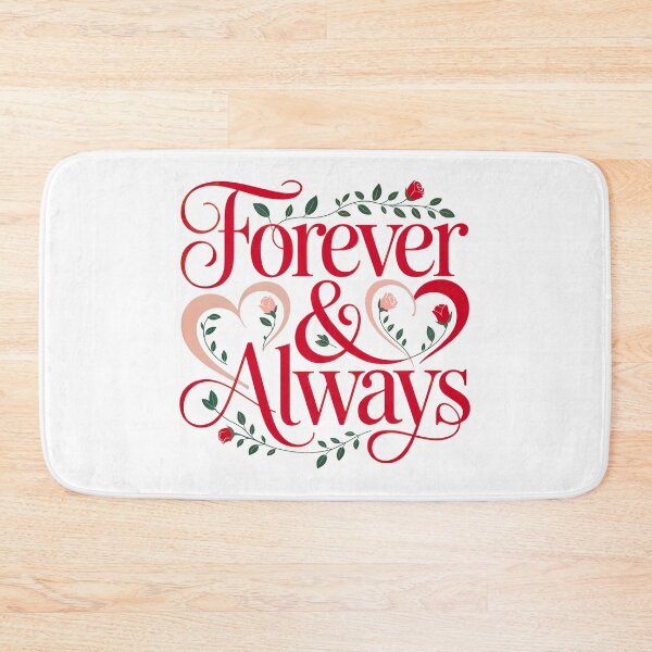 Item preview, Forever & Always – Elegant Romantic Floral Love Typography designed and sold by SoftStyleStudio ⭐⭐⭐.
