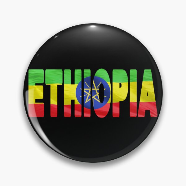Item preview, ETHIOPIA - Flag Flying in Wind cut to Letters Souvenir Sticker Shirt designed and sold by Adam Gormley.
