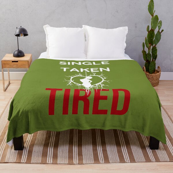 Item preview, Single Taken Tired – Funny Relatable Life Quote Design designed and sold by GOTCHO1.