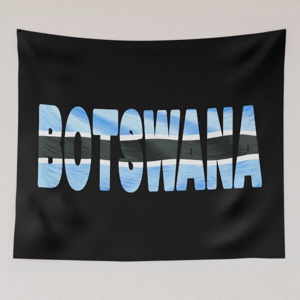 Item preview, BOTSWANA - Flag Flying in Wind cut to Letters Souvenir Sticker Shirt designed and sold by Adam Gormley.