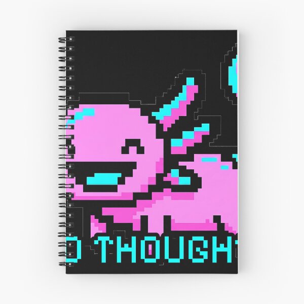 Item preview, Funny Axolotl No Thoughts Head Empty Retro Pixel Art designed and sold by ClubChaos.