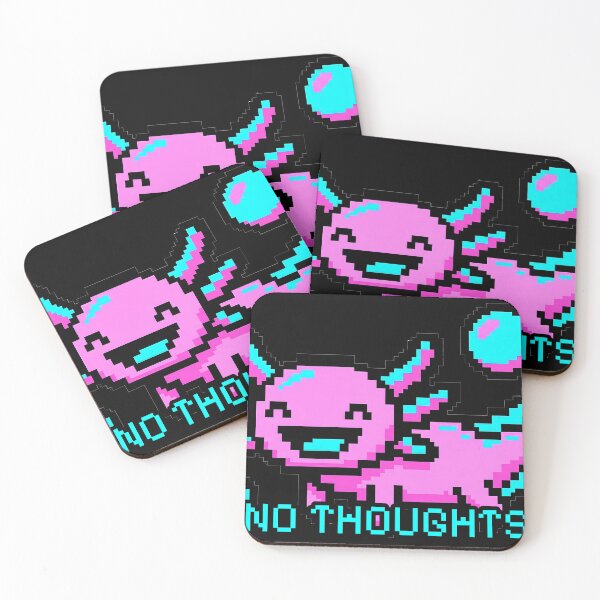 Item preview, Funny Axolotl No Thoughts Head Empty Retro Pixel Art designed and sold by ClubChaos.