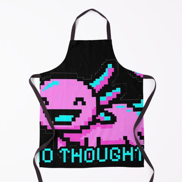 Item preview, Funny Axolotl No Thoughts Head Empty Retro Pixel Art designed and sold by ClubChaos.