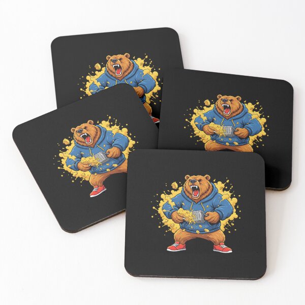 Item preview,  Angry Bear Grating Cheese Grater Hater Great design lovers ,Funny Aggressive Bear Graphic Tee, Animal Humor Gift Design designed and sold by AsturShop.