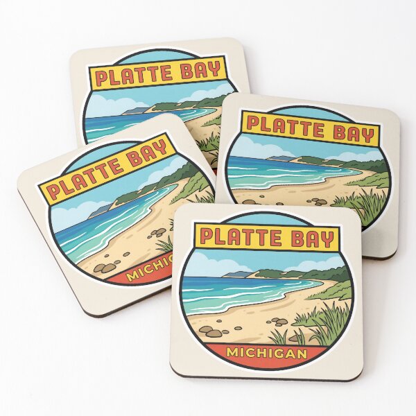 Artikelvorschau, Platte Bay, Michigan – Vintage-Design vom Michigansee entworfen und verkauft von TheOldMittenIllustrated.