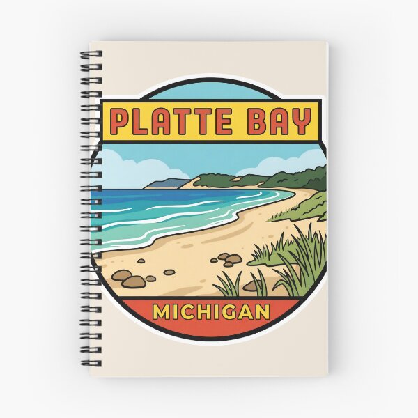 Artikelvorschau, Platte Bay, Michigan – Vintage-Design vom Michigansee entworfen und verkauft von TheOldMittenIllustrated.