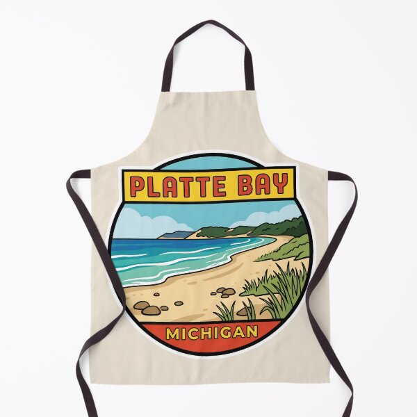Artikelvorschau, Platte Bay, Michigan – Vintage-Design vom Michigansee entworfen und verkauft von TheOldMittenIllustrated.