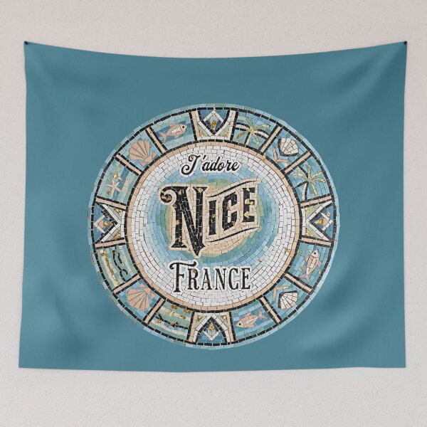 Item preview, J’adore Nice — French Riviera Mosaic Art designed and sold by FrancophileFun.