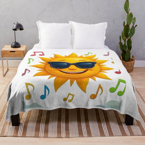Item preview, Happy Sun with Glasses and Music – Cheerful and Colorful Illustration designed and sold by Golazos.