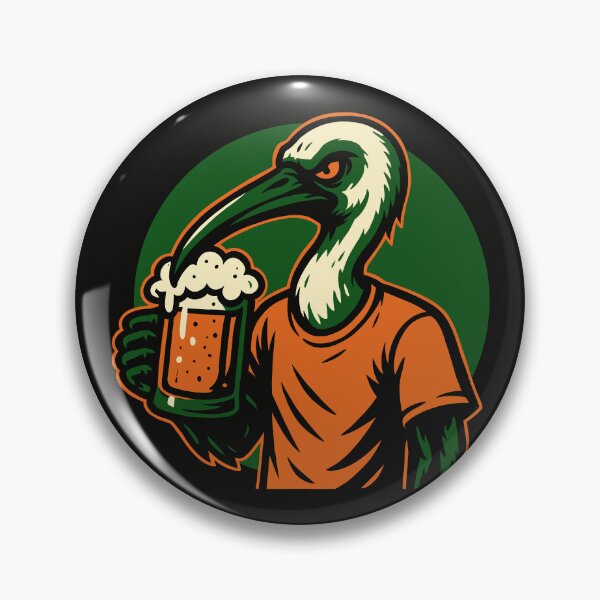 Item preview, Ibis Drinking a Beer designed and sold by Ghost on Toast.